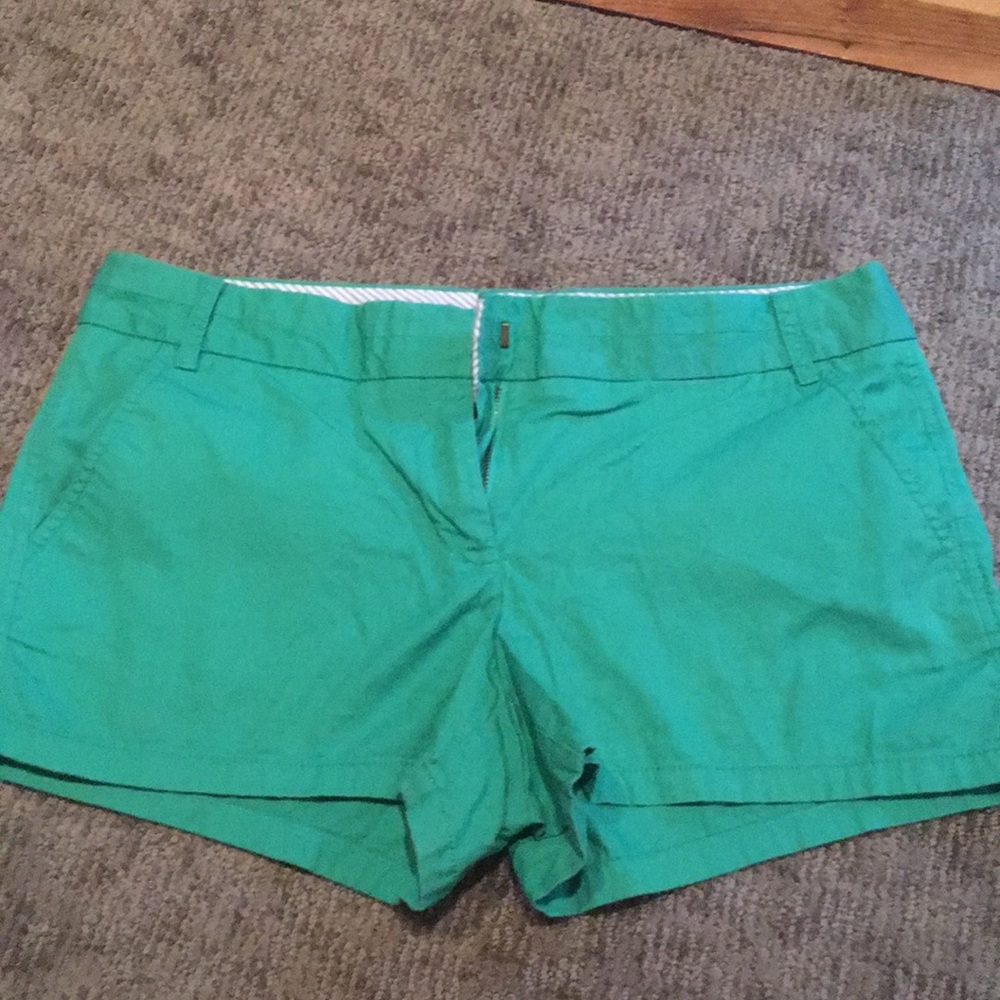Green size 10 womens J Crew shorts